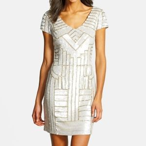 Adrianna Papell sequin sheath dress